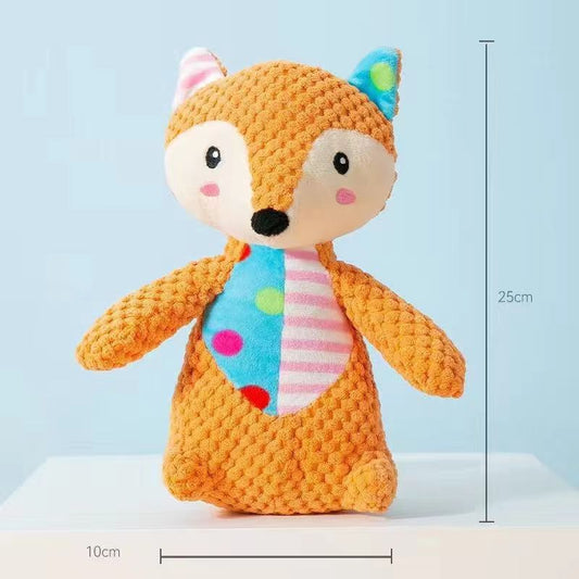 Dog bite resistant grinding vocal doll Cartoon plush loud paper animal doll toy pet supplies